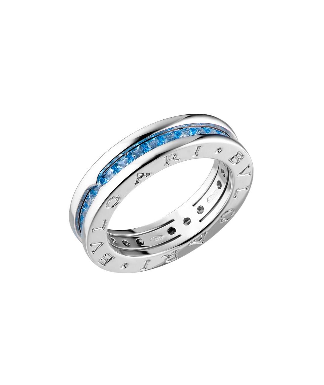 BVLGARI Голубое кольцо из белого золота, фото 9