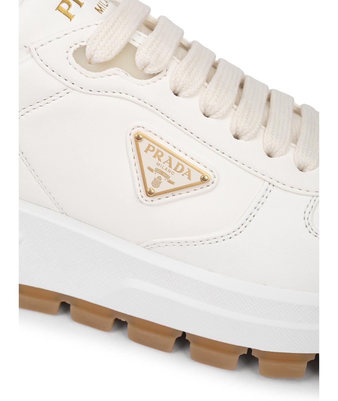 PRADA Белые кожаные слипоны, фото 5