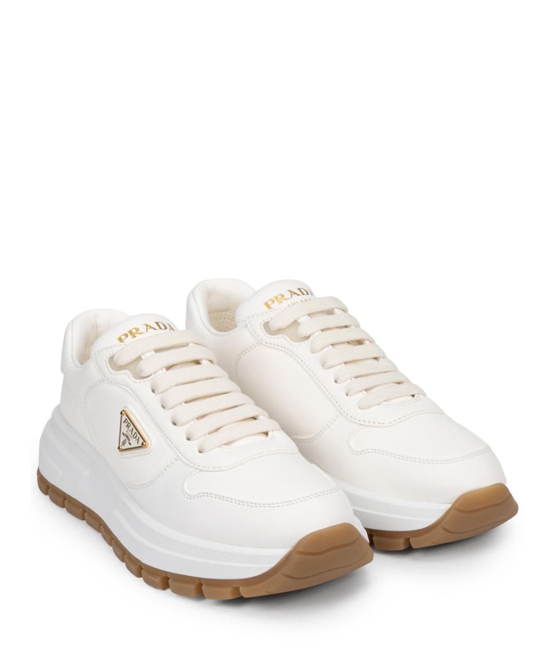 PRADA Белые кожаные слипоны, фото 2