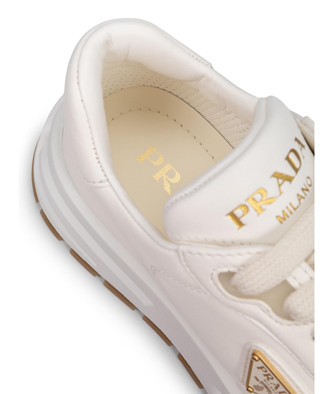 PRADA Белые кожаные слипоны, фото 6