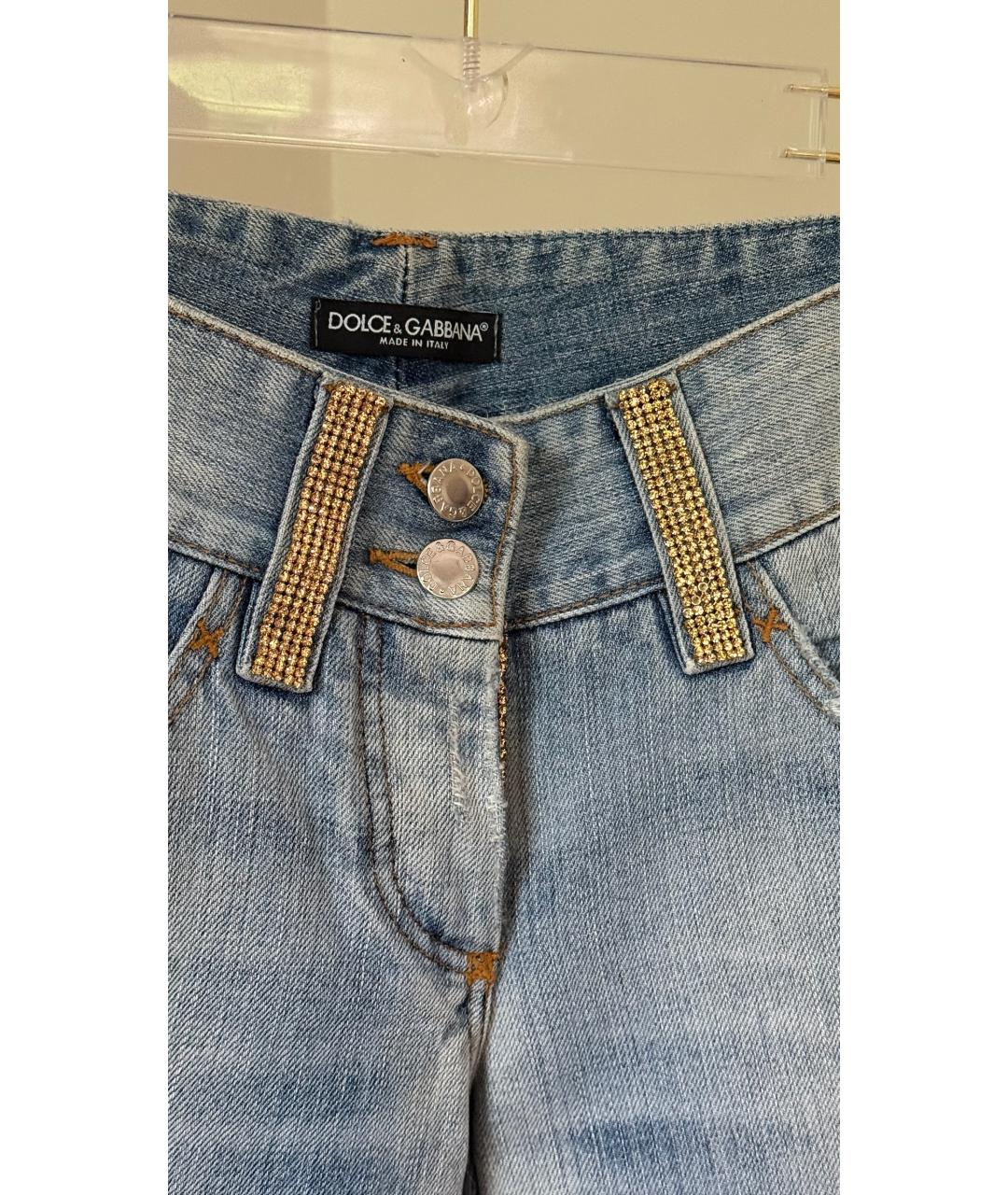 DOLCE&GABBANA Голубые прямые джинсы, фото 6