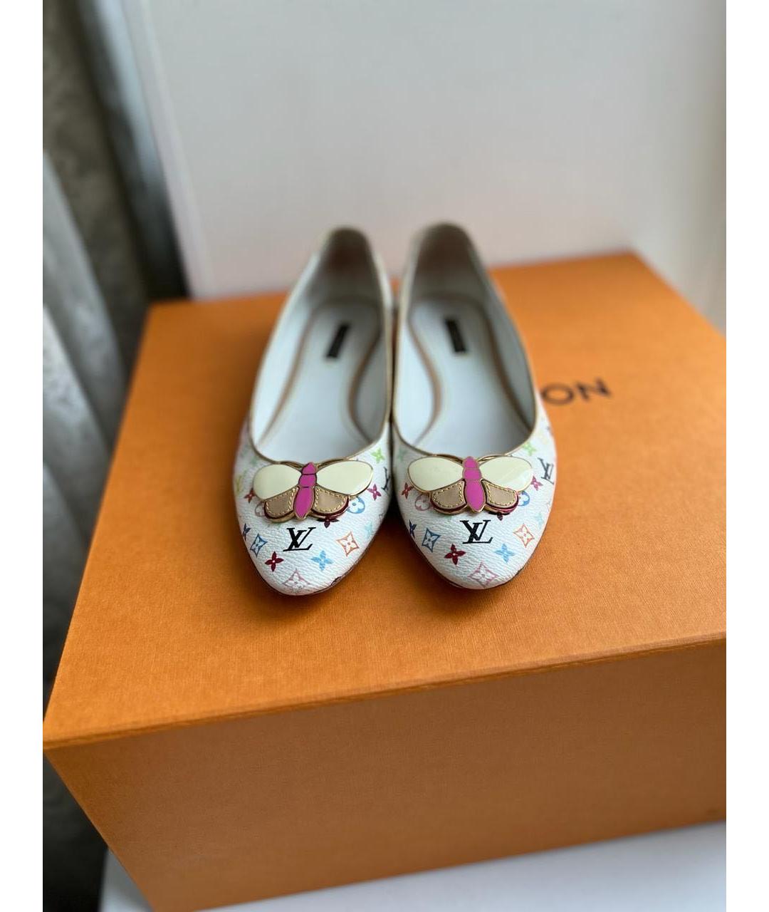 LOUIS VUITTON Кожаные балетки, фото 2