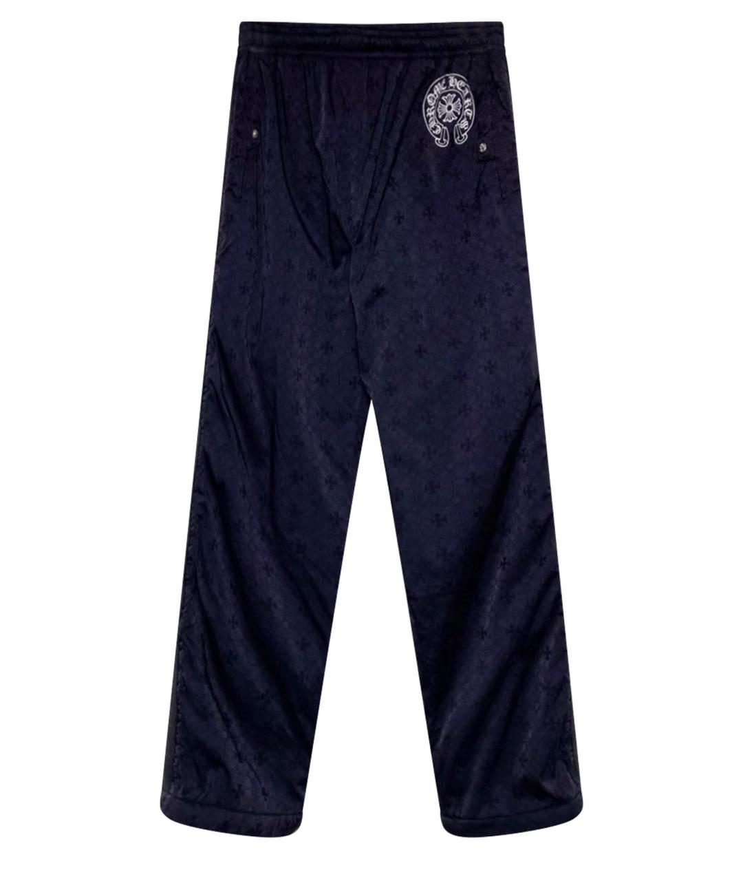 CHROME HEARTS Черные синтетические повседневные брюки, фото 1