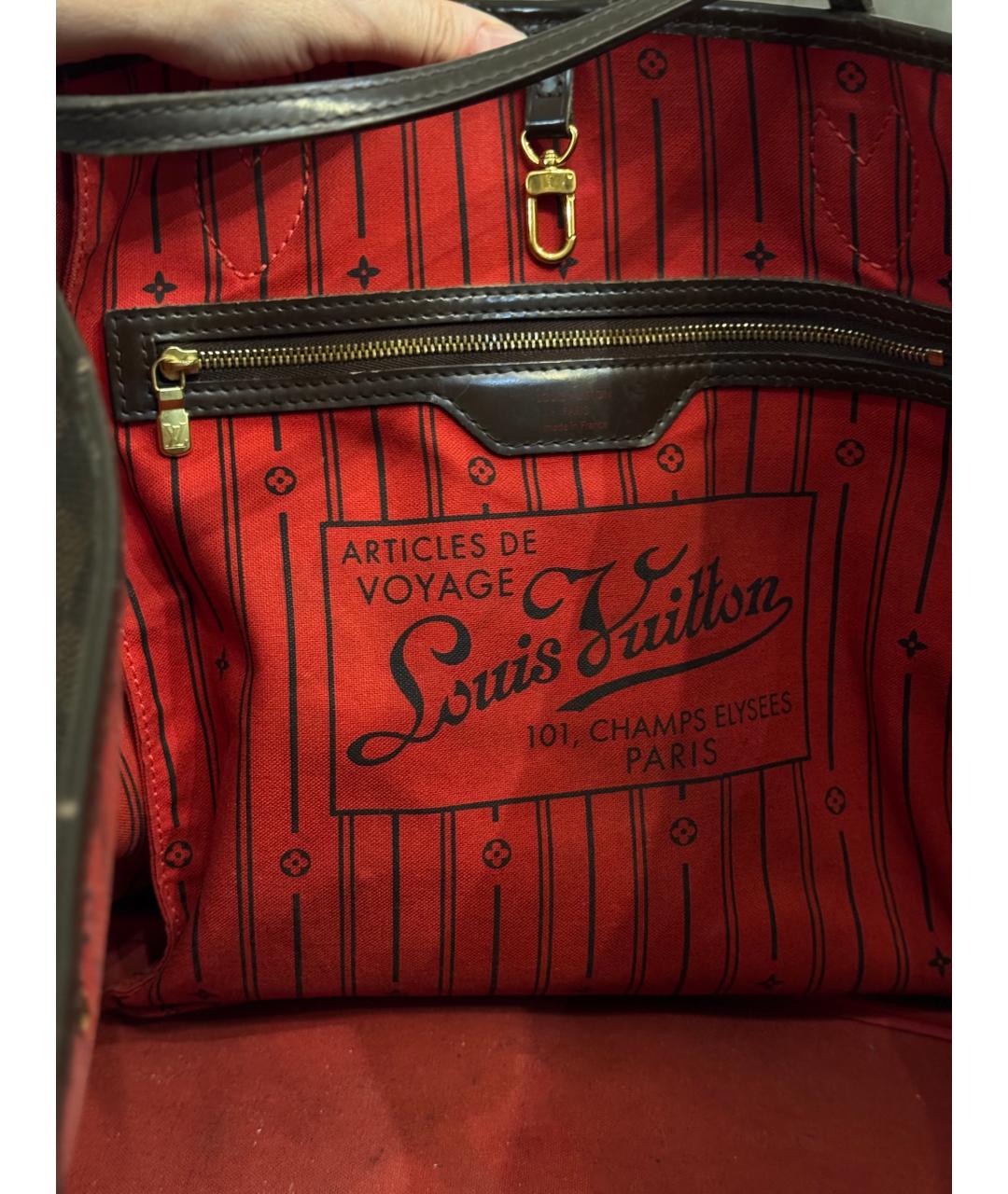 LOUIS VUITTON Коричневая сумка тоут, фото 4