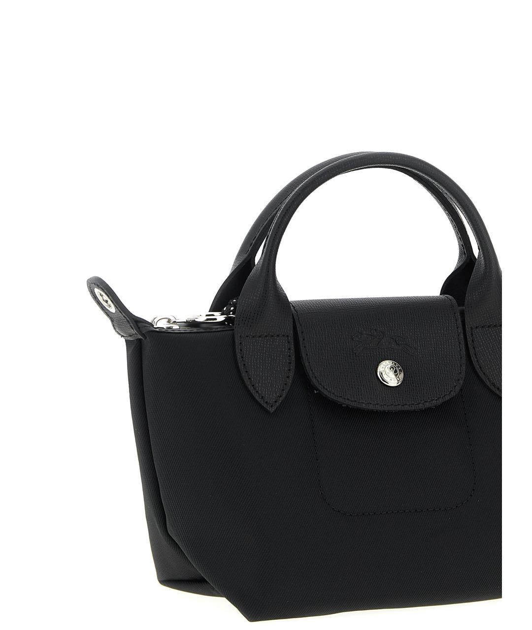 LONGCHAMP Черная синтетическая сумка тоут, фото 3