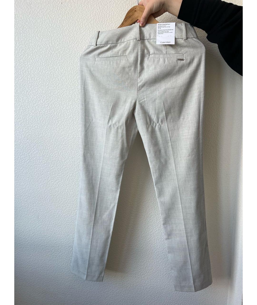 CALVIN KLEIN Бежевые прямые брюки, фото 2