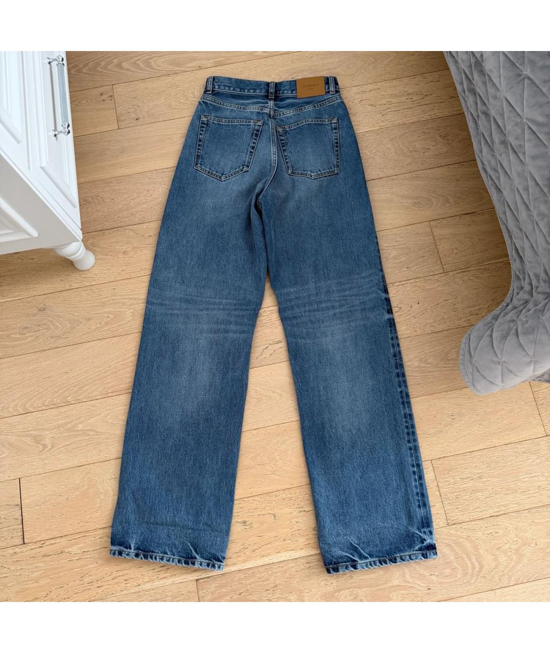 SAINT LAURENT Синие прямые джинсы, фото 2