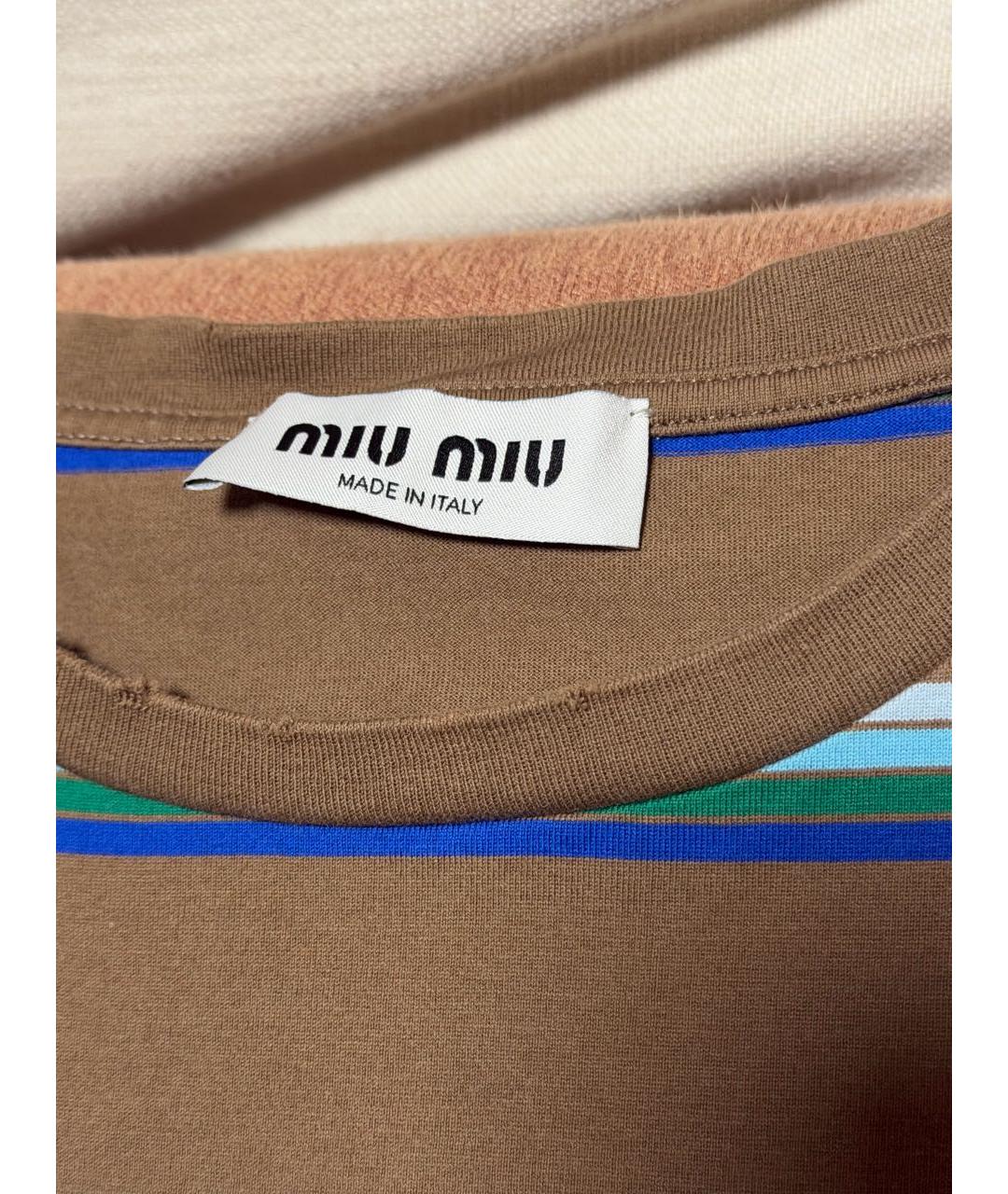 MIU MIU Хлопковая футболка, фото 2