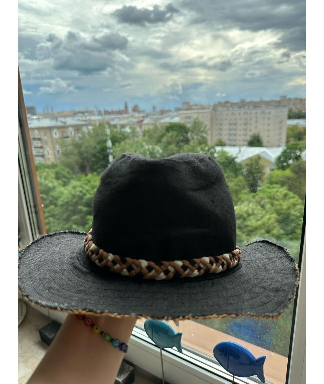 Eres Черная льняная шляпа, фото 5