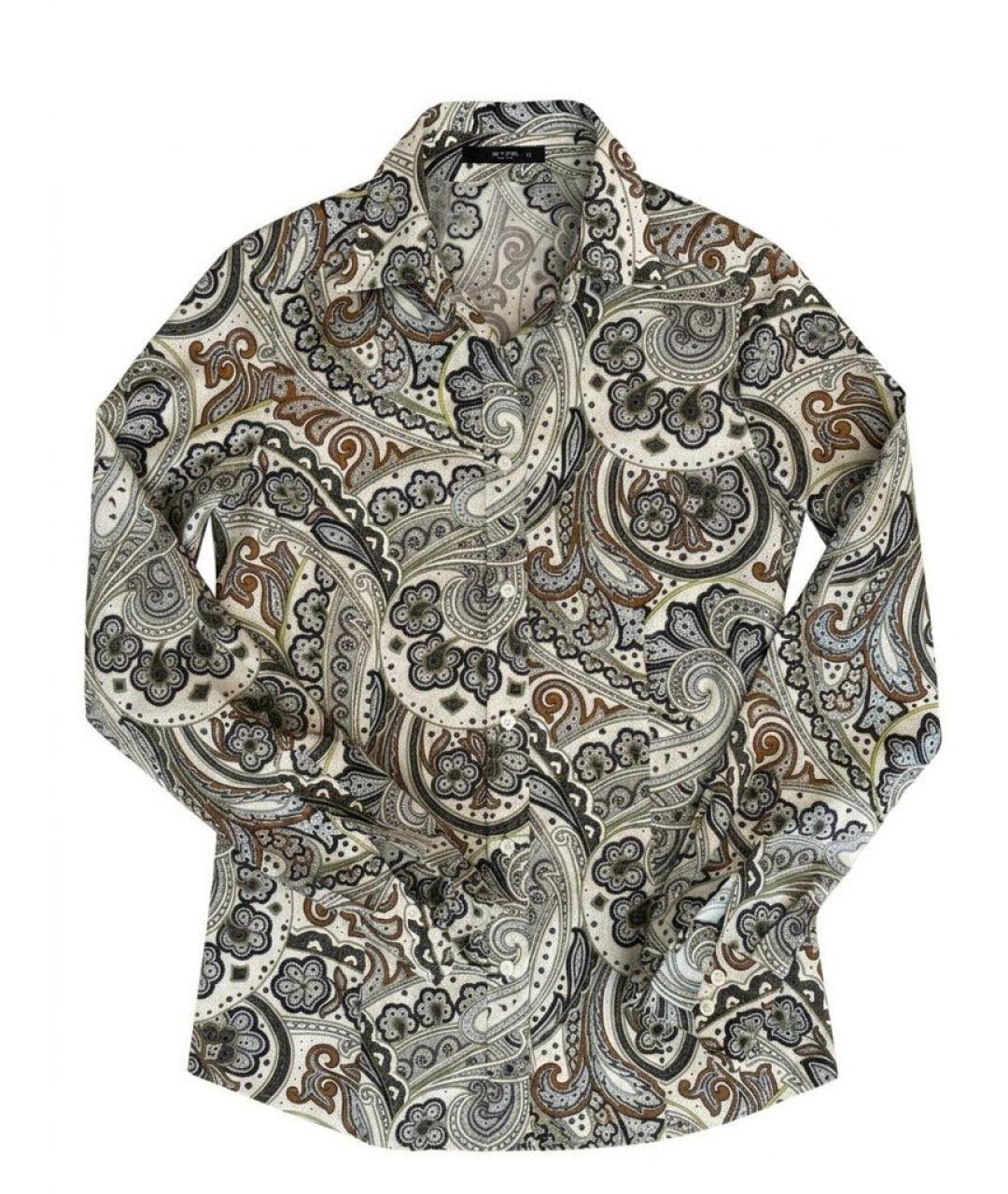 ETRO Хаки хлопковая рубашка, фото 8
