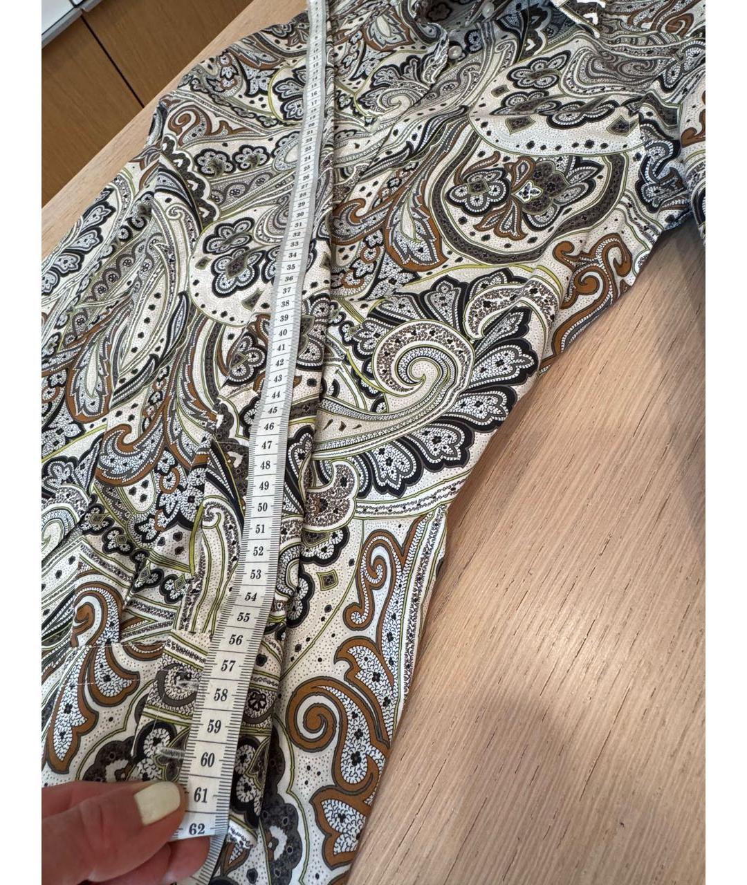 ETRO Хаки хлопковая рубашка, фото 6