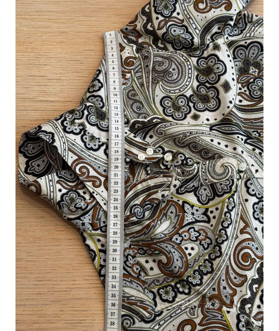 ETRO Хаки хлопковая рубашка, фото 5