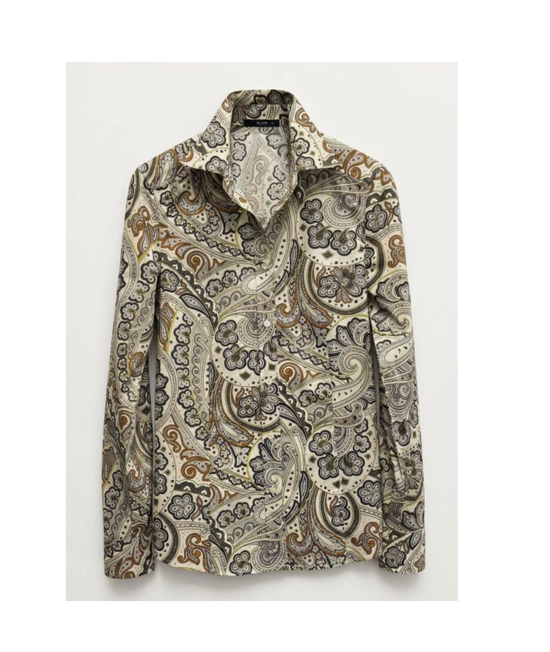 ETRO Хаки хлопковая рубашка, фото 9