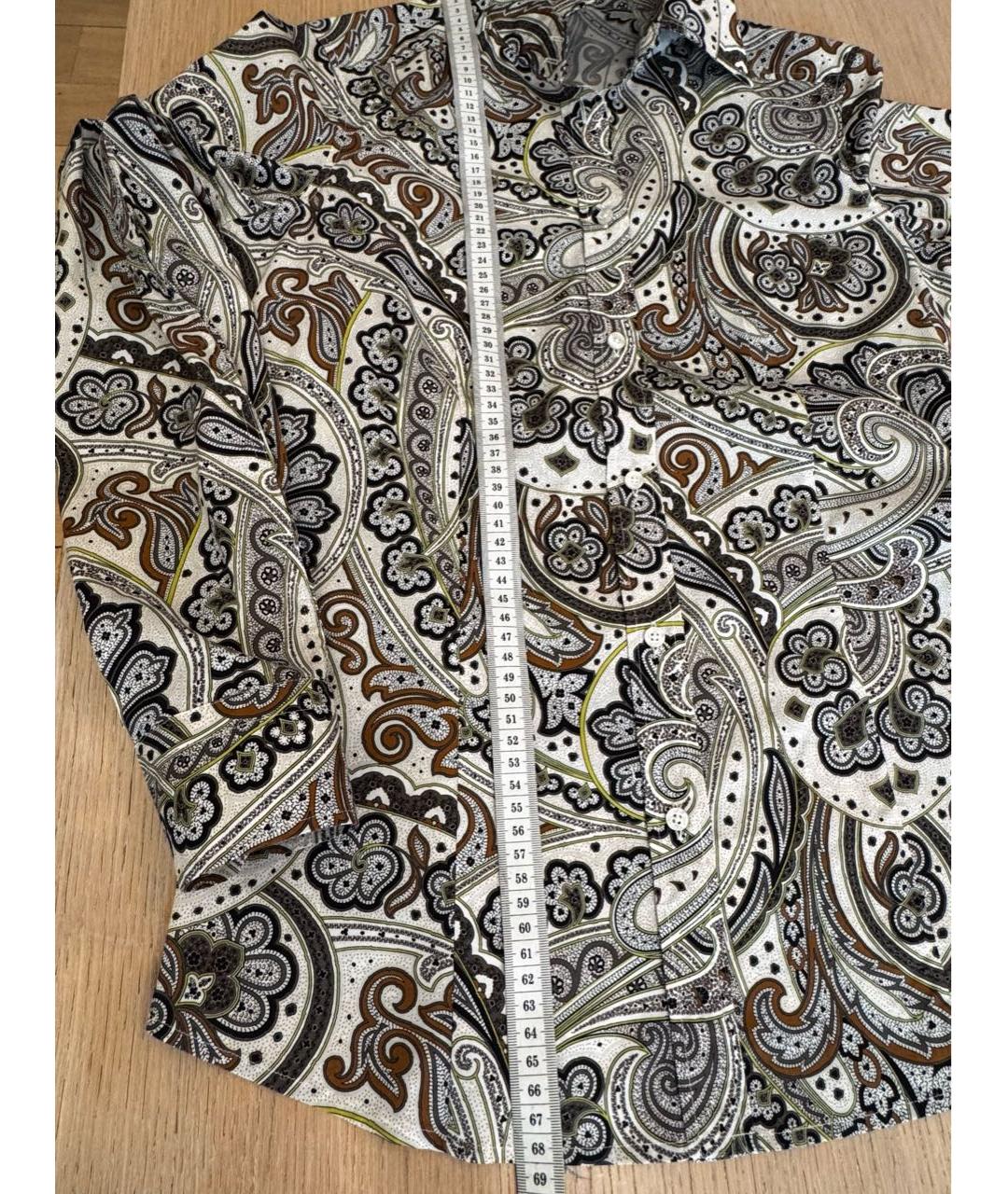 ETRO Хаки хлопковая рубашка, фото 2