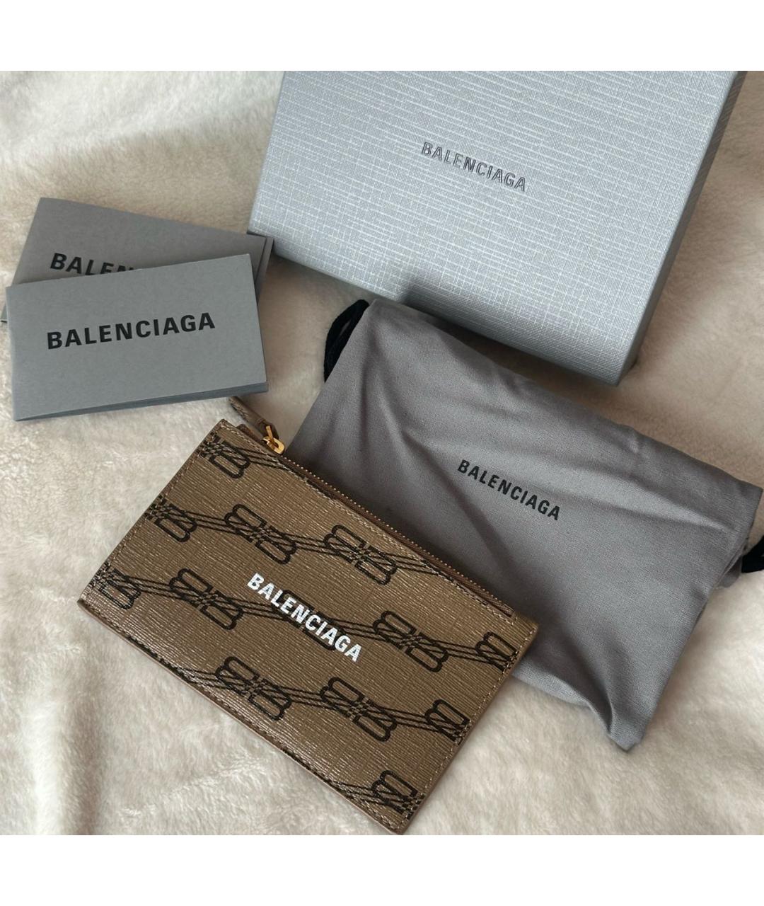 BALENCIAGA Коричневый кардхолдер, фото 3