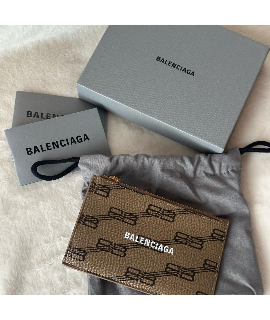 BALENCIAGA Коричневый кардхолдер, фото 2