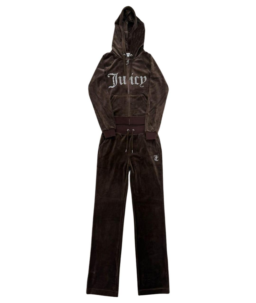 JUICY COUTURE Коричневый велюровый спортивные костюмы, фото 1