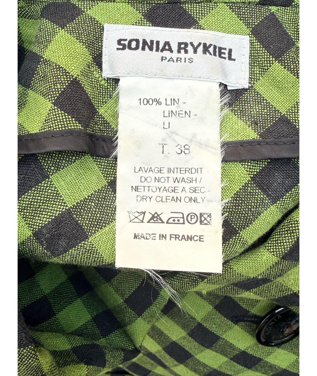 Sonya Rykiel Зеленый льняной жакет/пиджак, фото 3