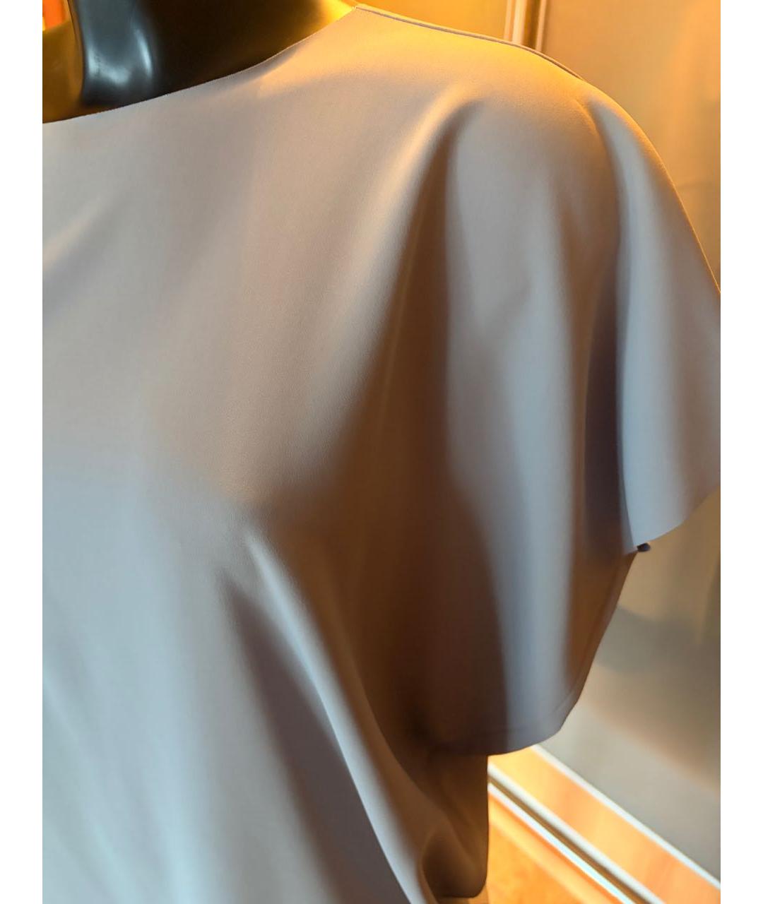 MM6 MAISON MARGIELA Голубое вискозное повседневное платье, фото 4