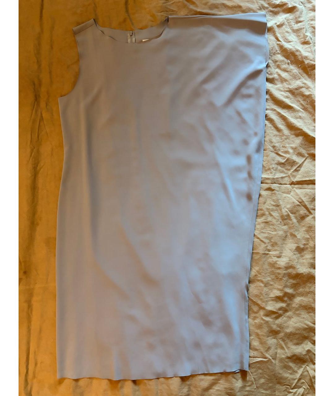 MM6 MAISON MARGIELA Голубое вискозное повседневное платье, фото 5