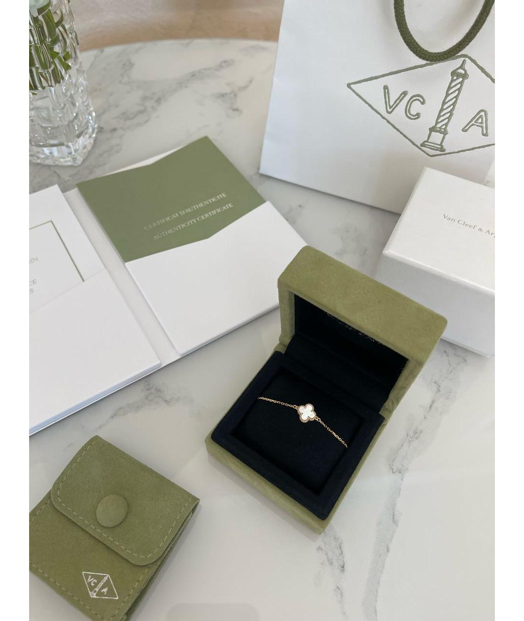 VAN CLEEF & ARPELS Бежевый браслет из желтого золота, фото 2