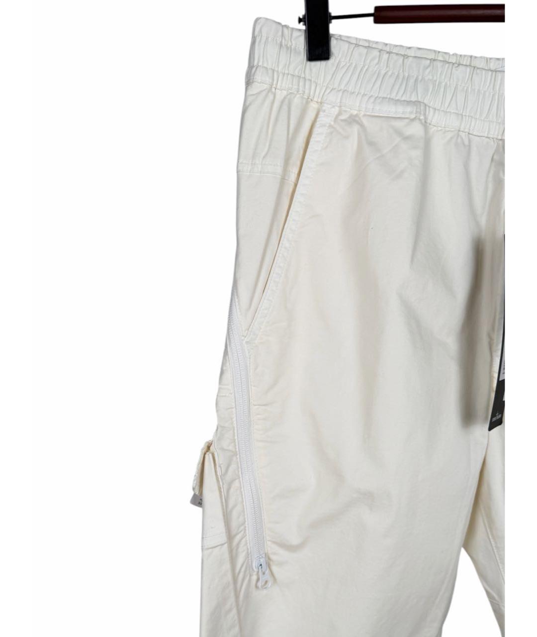 STONE ISLAND Белые хлопковые повседневные брюки, фото 4