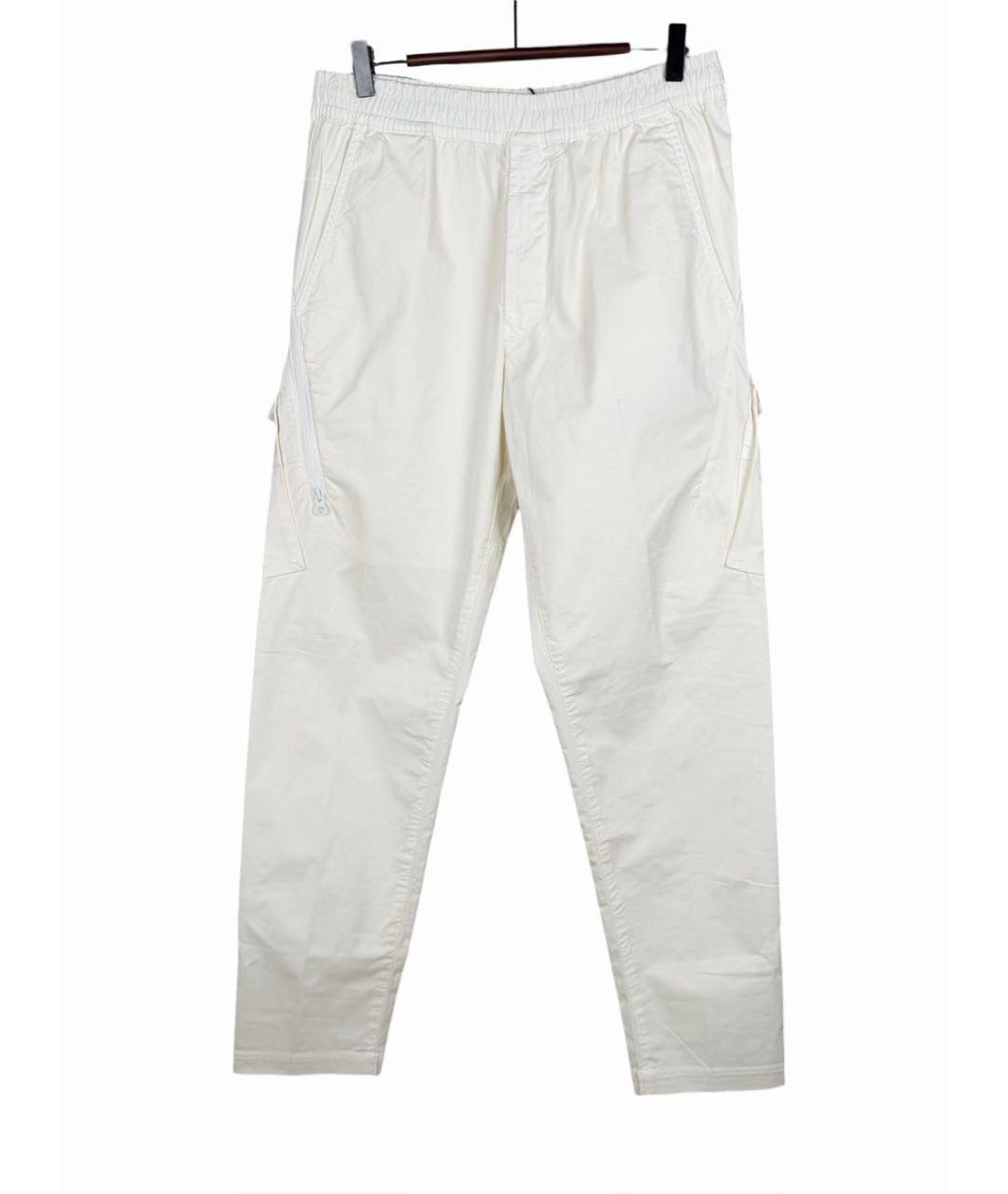 STONE ISLAND Белые хлопковые повседневные брюки, фото 8