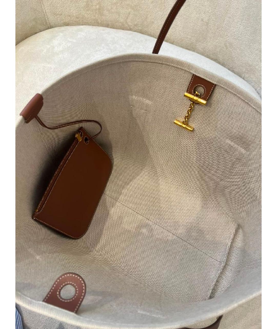 LORO PIANA Бежевая сумка тоут, фото 7