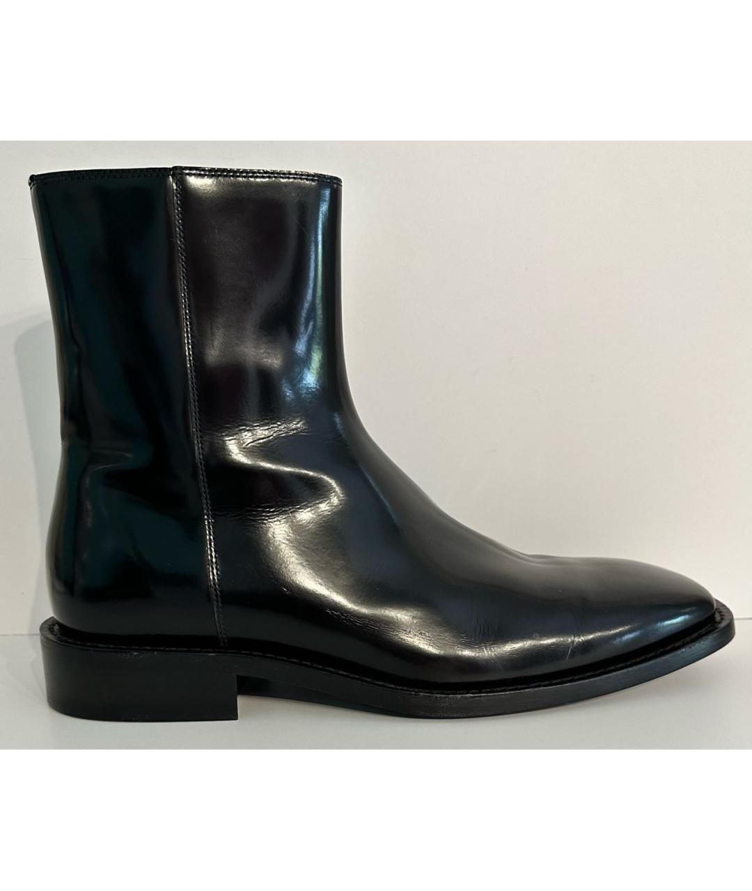 BALENCIAGA Черные кожаные высокие ботинки, фото 5