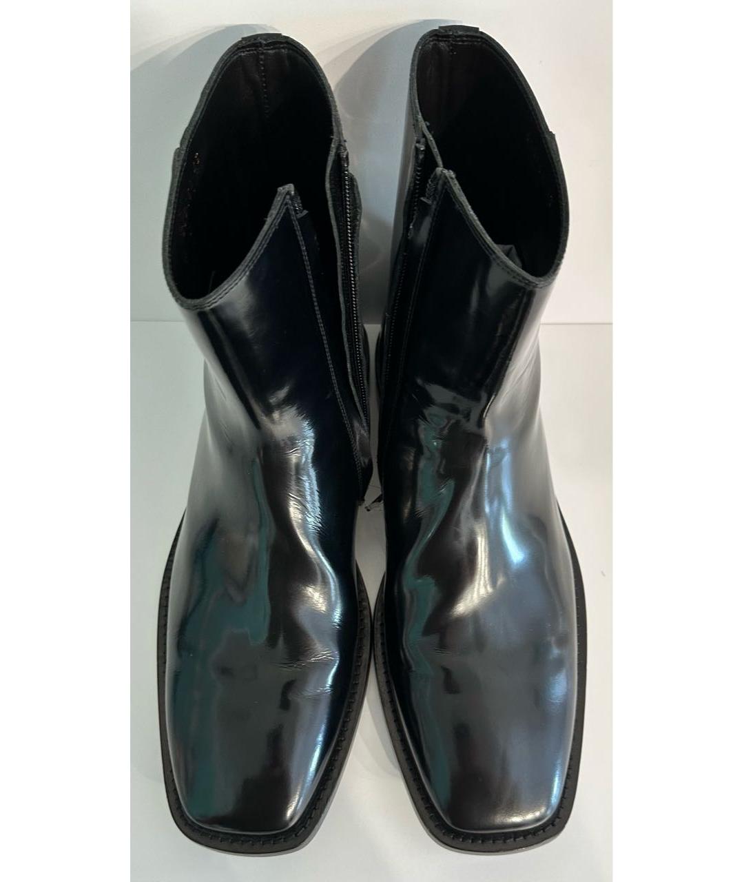 BALENCIAGA Черные кожаные высокие ботинки, фото 2