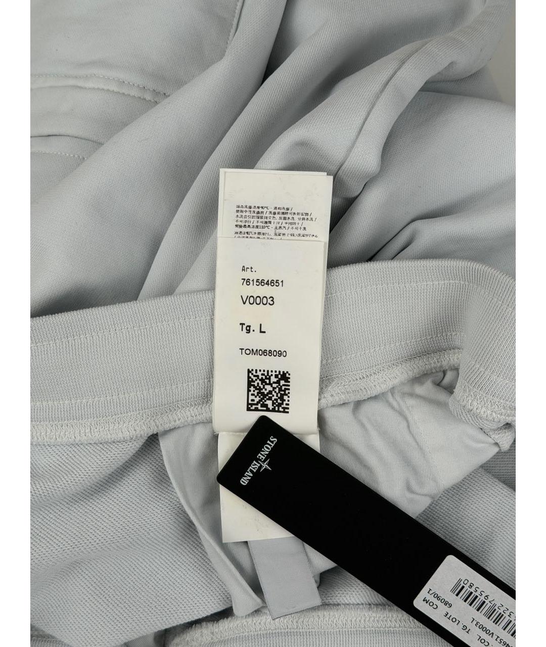 STONE ISLAND Серые хлопковые шорты, фото 7