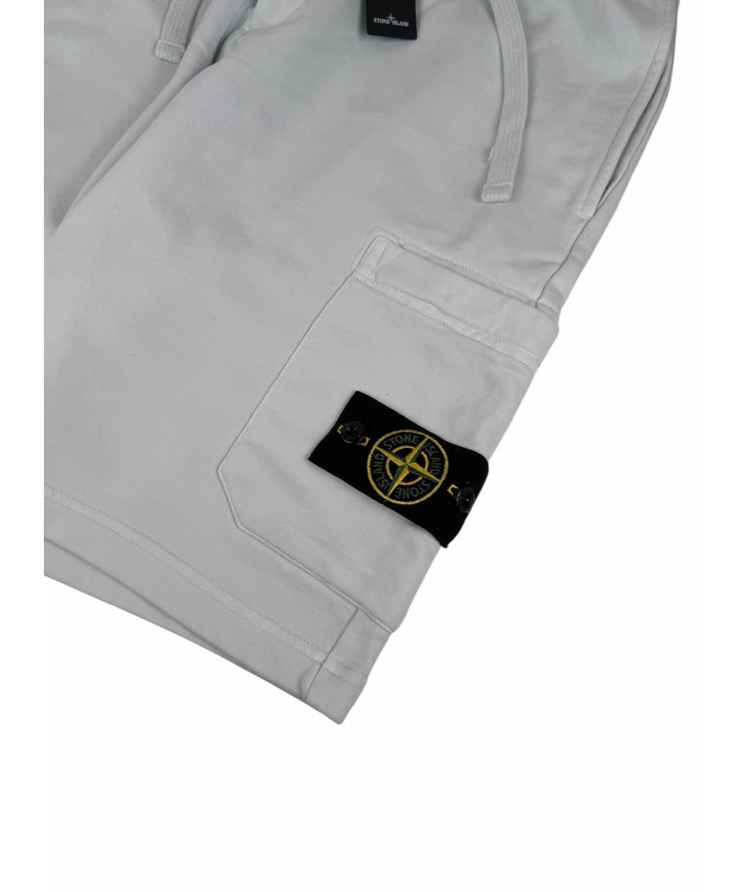 STONE ISLAND Серые хлопковые шорты, фото 3