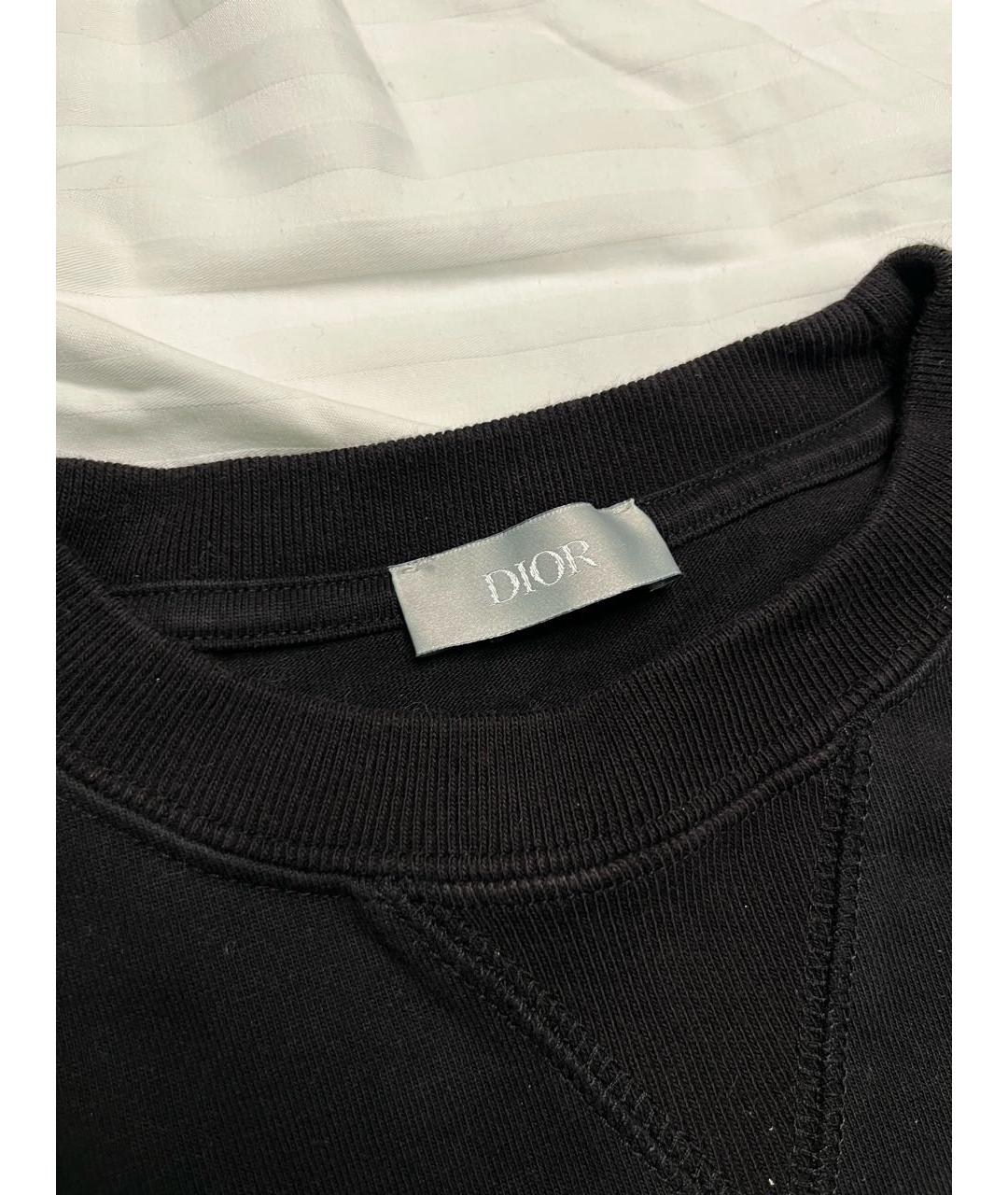 CHRISTIAN DIOR Черная хлопковая футболка, фото 4