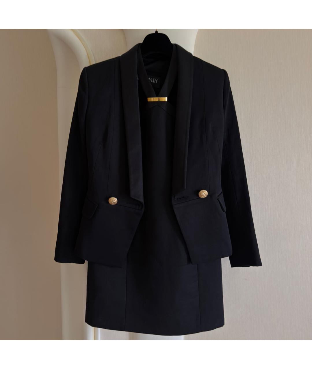 BALMAIN Черное шерстяное платье, фото 8