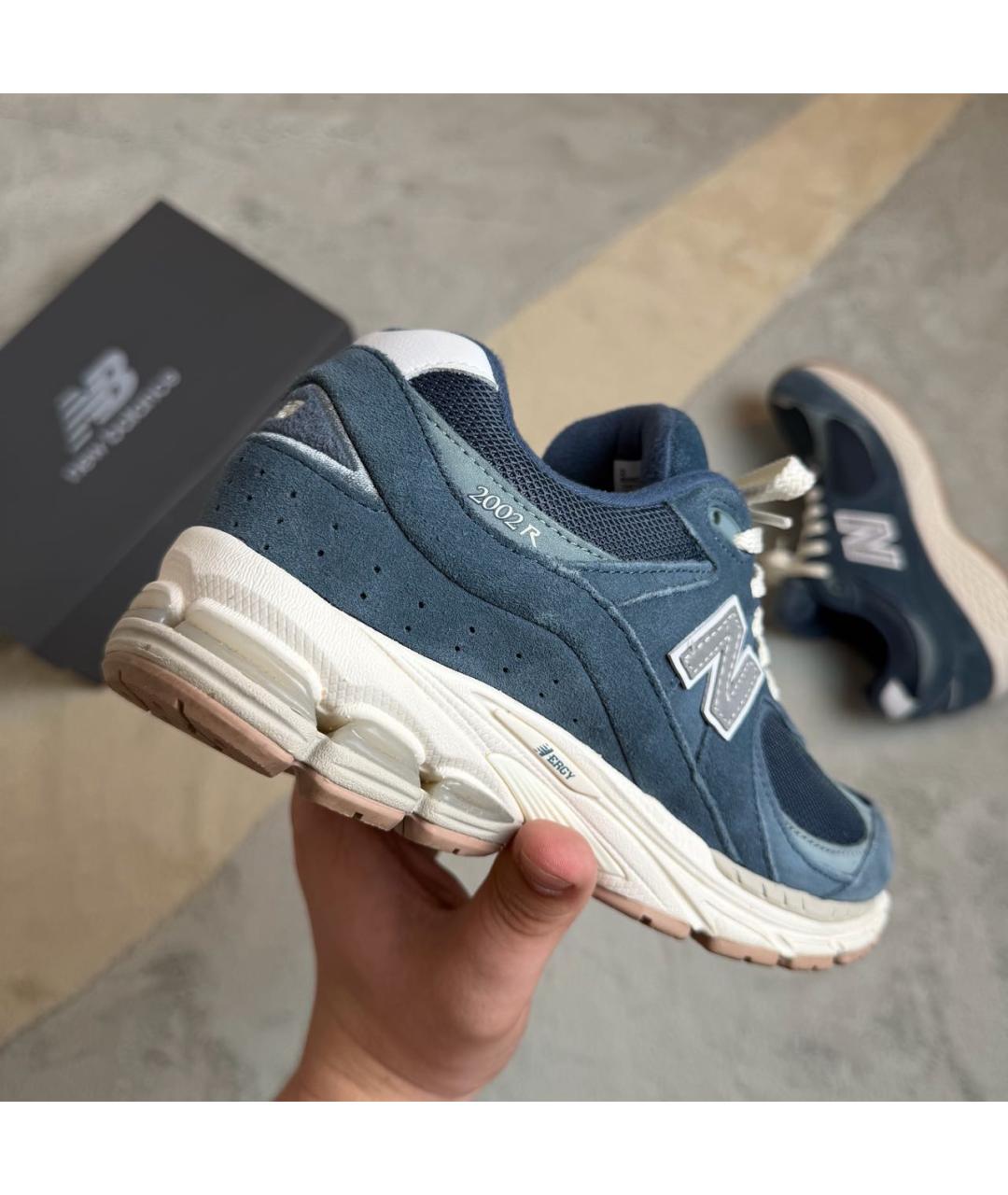 NEW BALANCE Темно-синие замшевые низкие кроссовки / кеды, фото 4