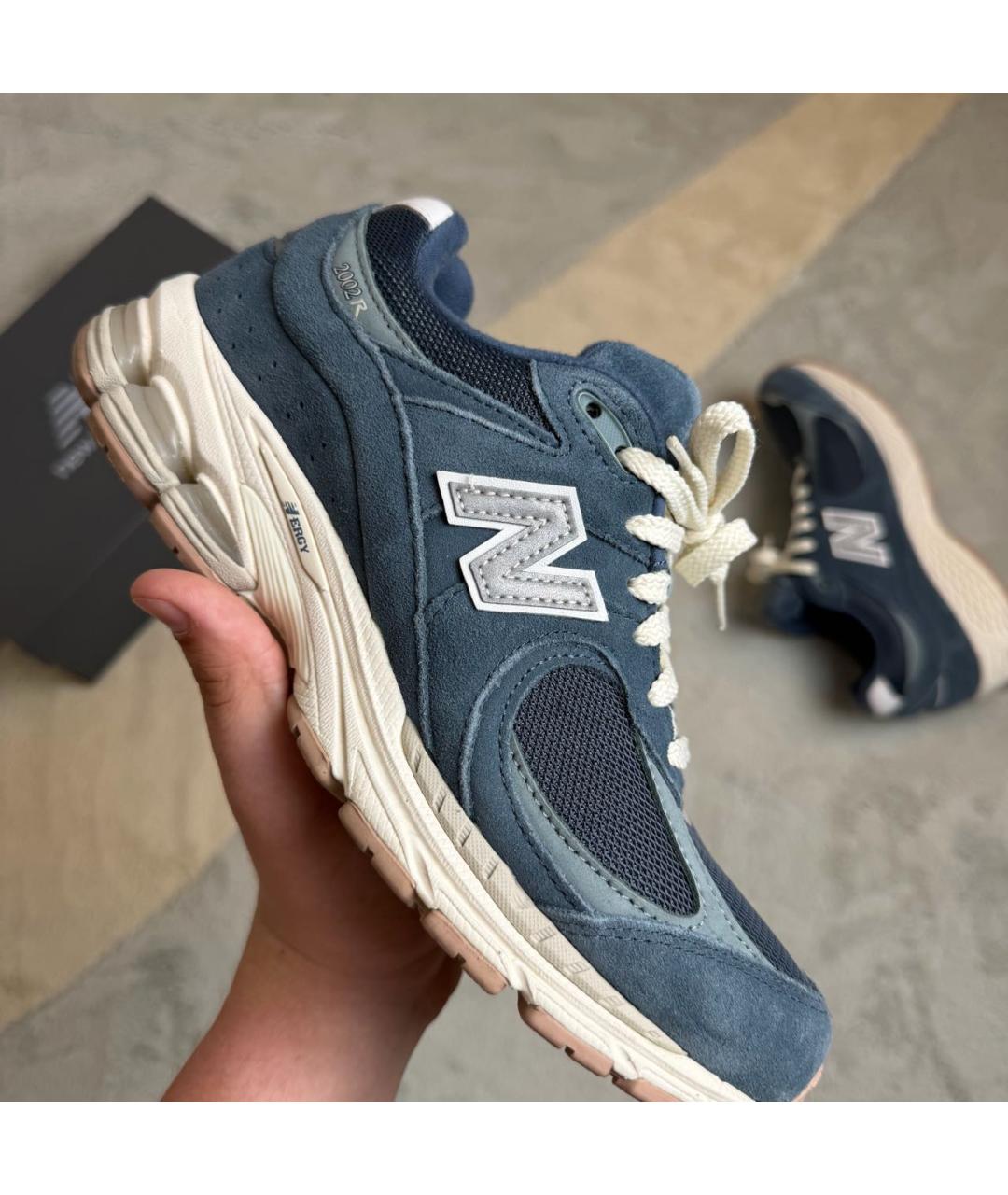 NEW BALANCE Темно-синие замшевые низкие кроссовки / кеды, фото 5