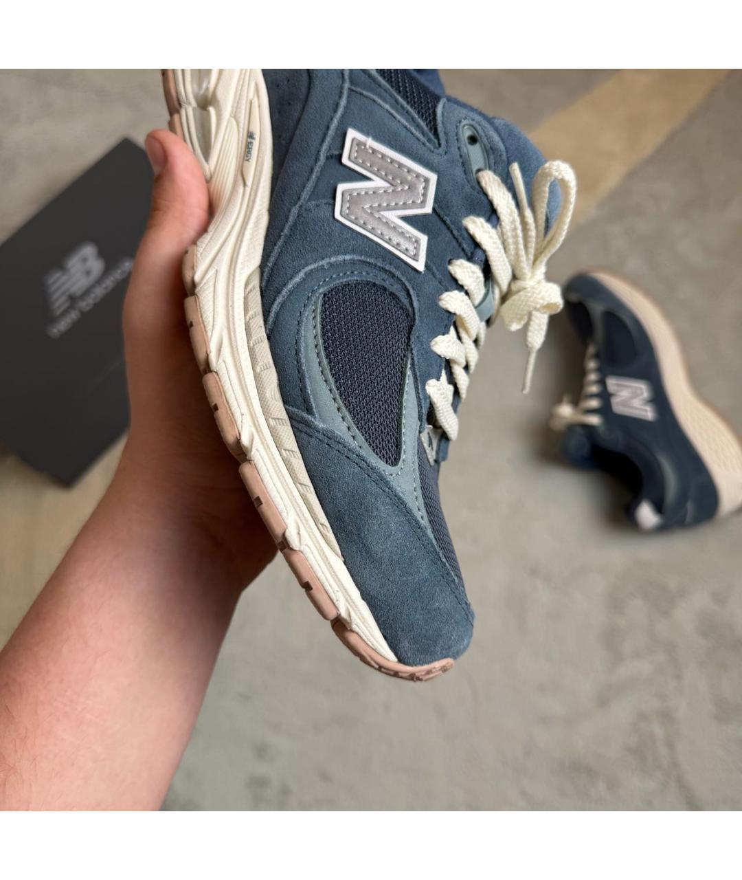 NEW BALANCE Темно-синие замшевые низкие кроссовки / кеды, фото 6