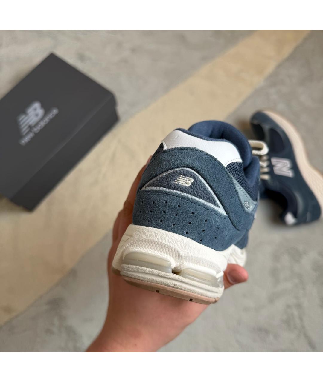 NEW BALANCE Темно-синие замшевые низкие кроссовки / кеды, фото 3