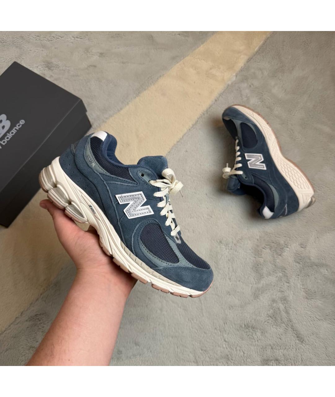 NEW BALANCE Темно-синие замшевые низкие кроссовки / кеды, фото 2