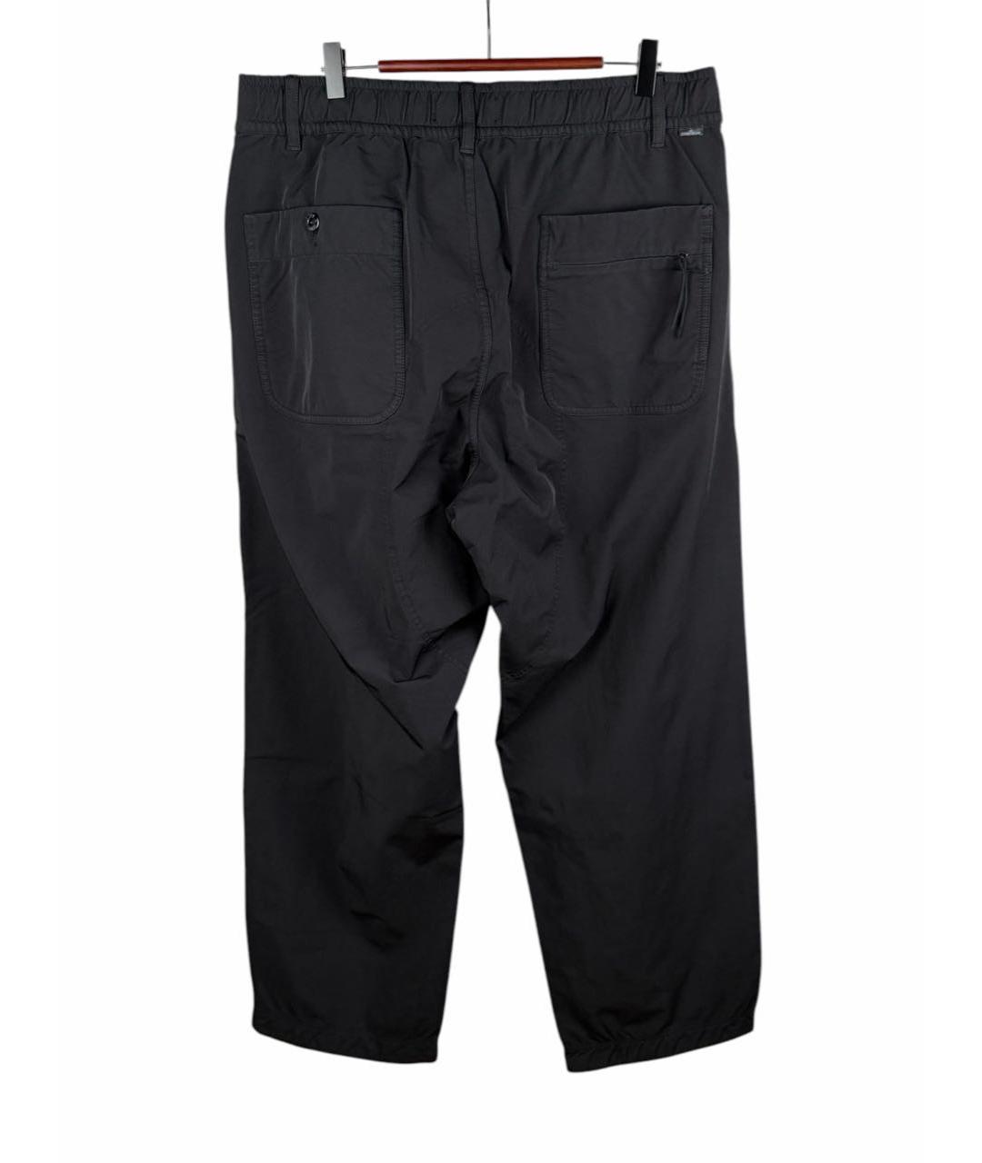 STONE ISLAND Черные полиамидовые повседневные брюки, фото 2