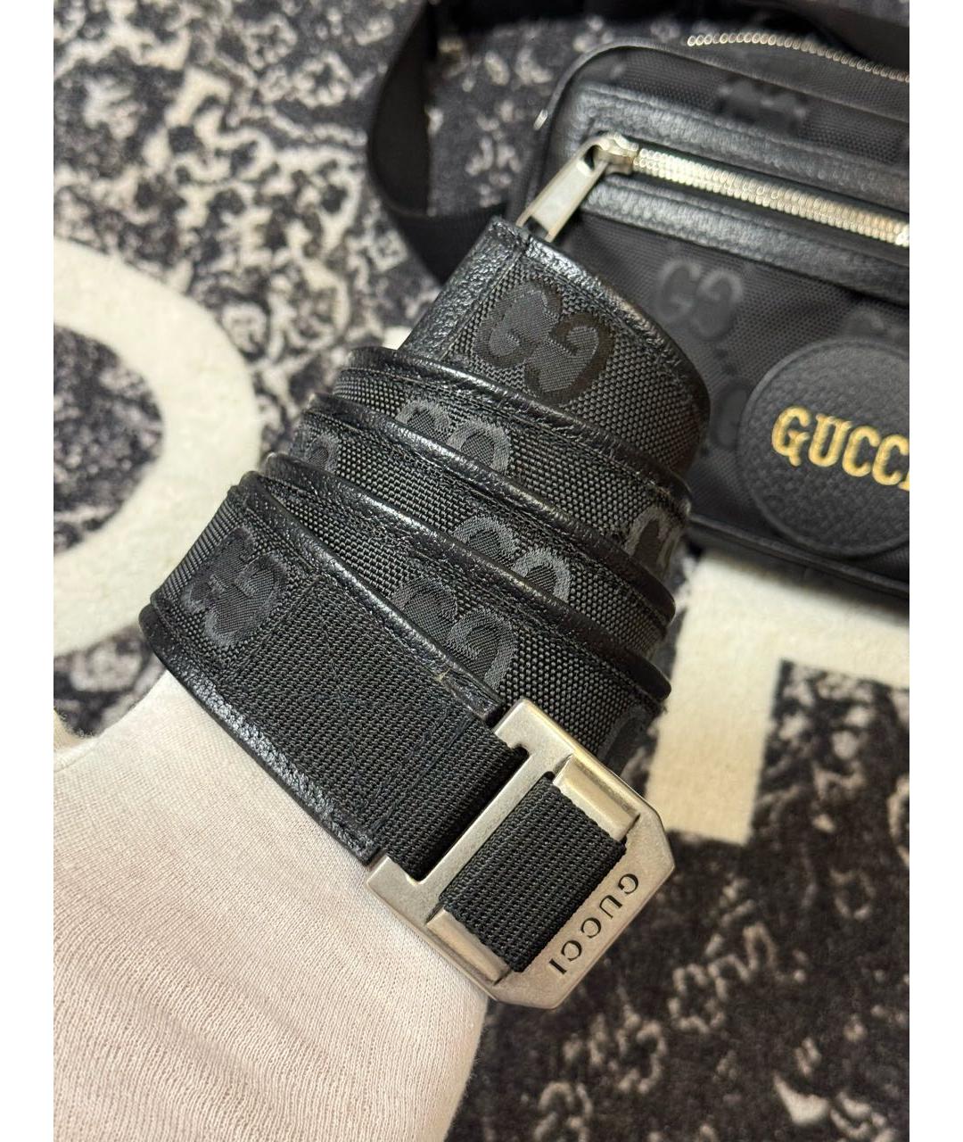 GUCCI Черный кожаный ремень, фото 2