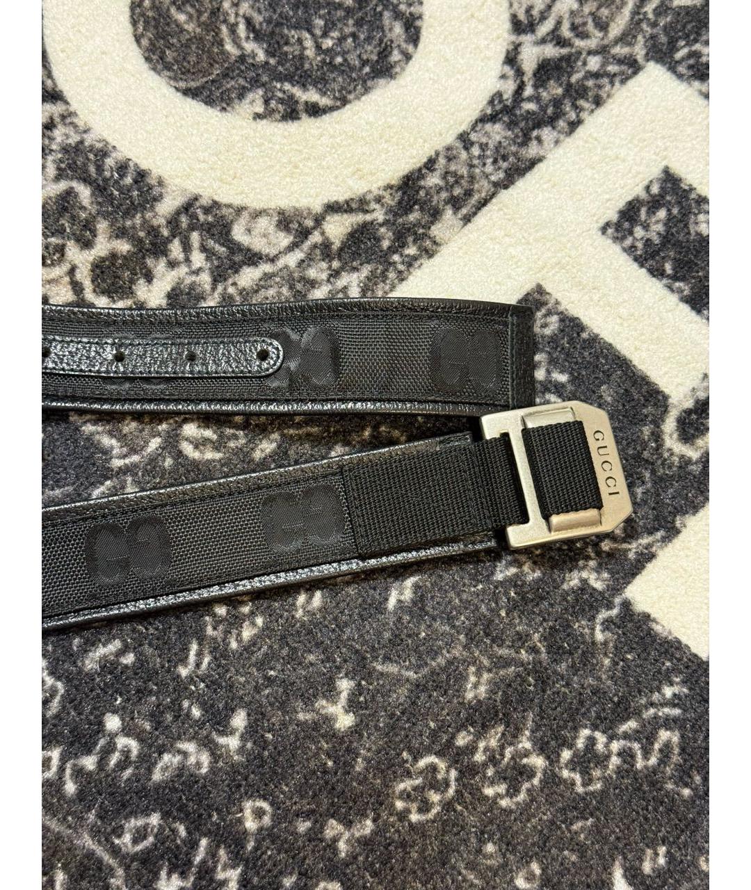 GUCCI Черный кожаный ремень, фото 3