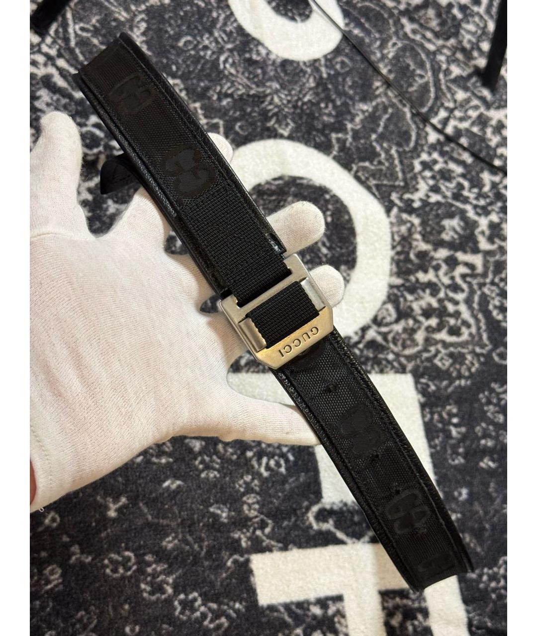 GUCCI Черный кожаный ремень, фото 6