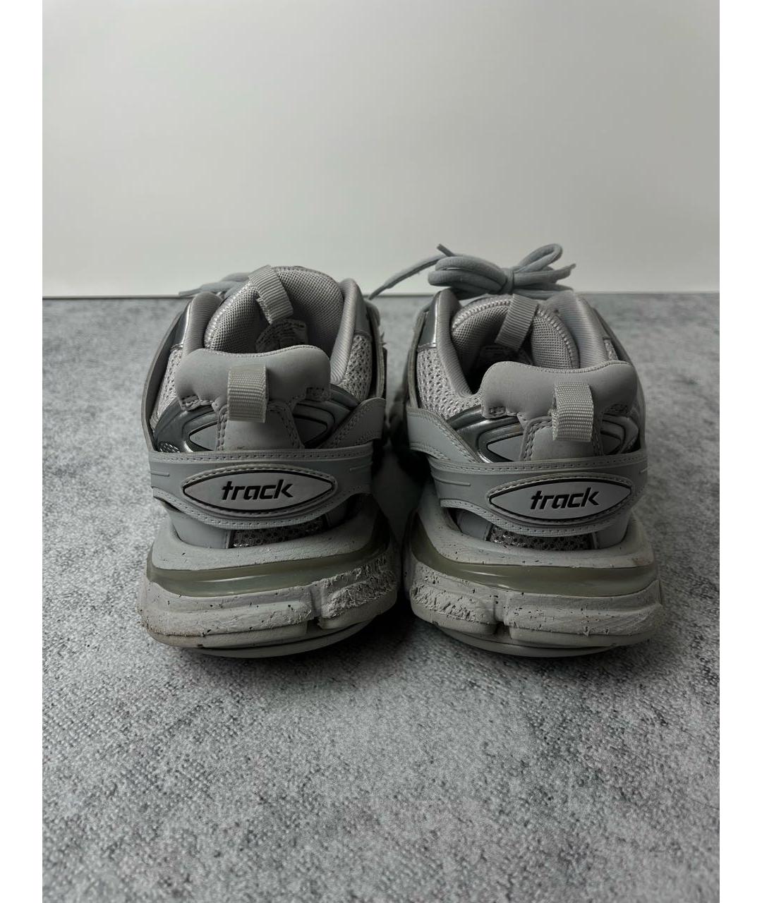 BALENCIAGA Серые текстильные низкие кроссовки / кеды, фото 4