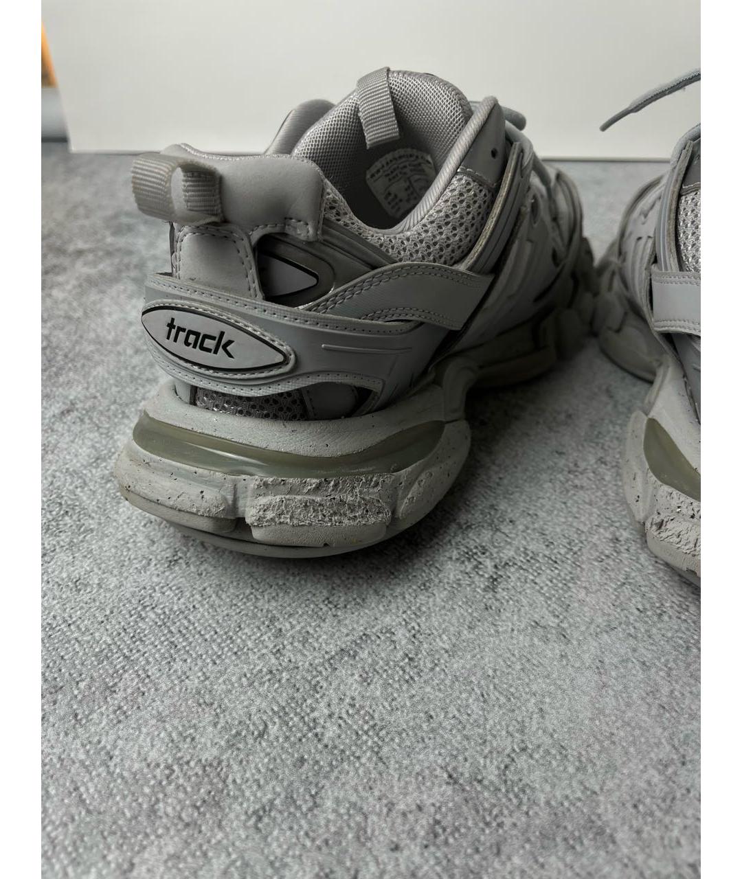 BALENCIAGA Серые текстильные низкие кроссовки / кеды, фото 5