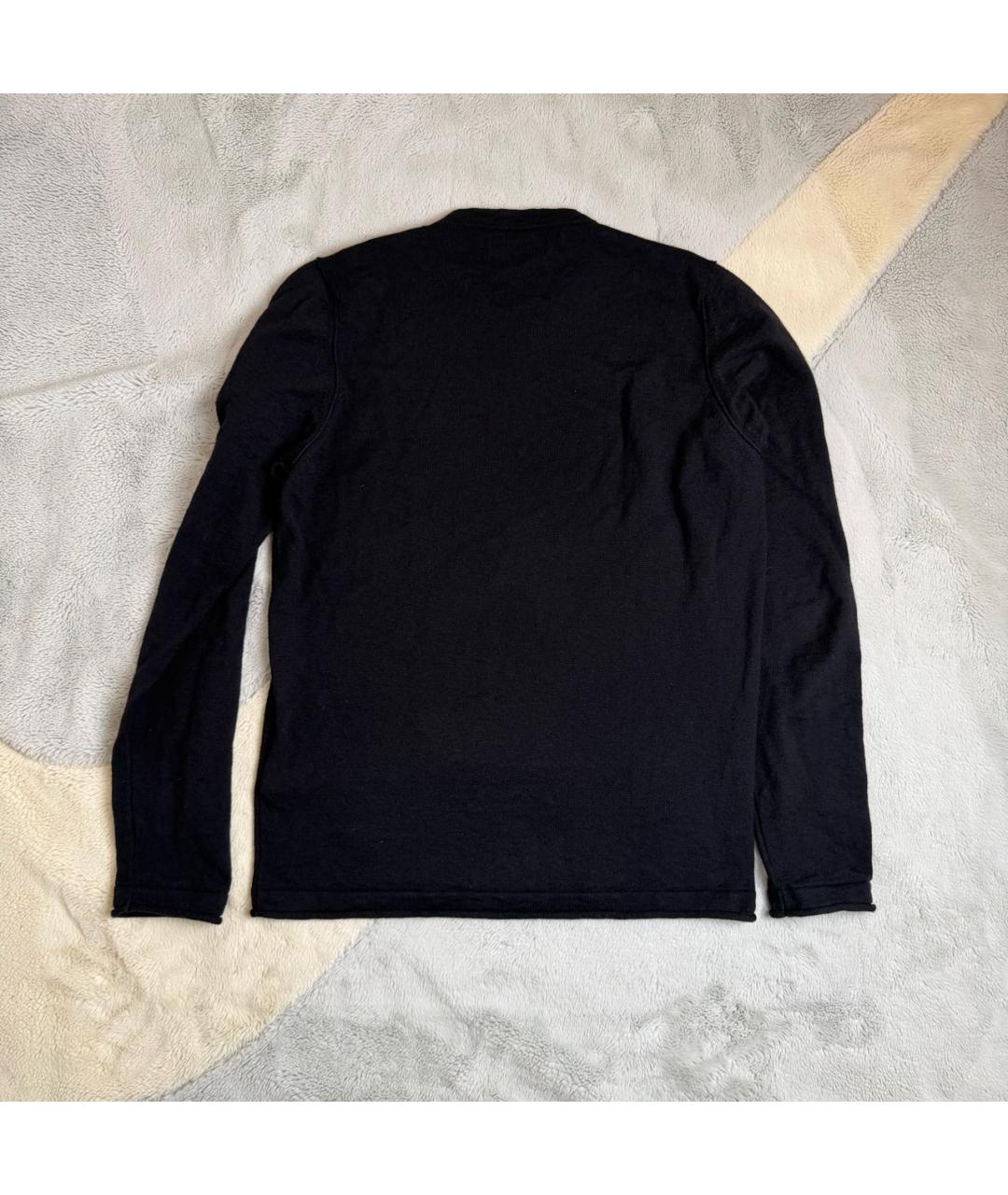 STONE ISLAND Черный хлопковый джемпер / свитер, фото 2