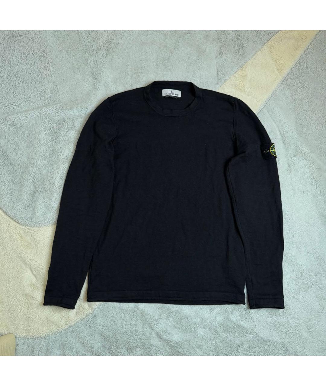 STONE ISLAND Черный хлопковый джемпер / свитер, фото 8