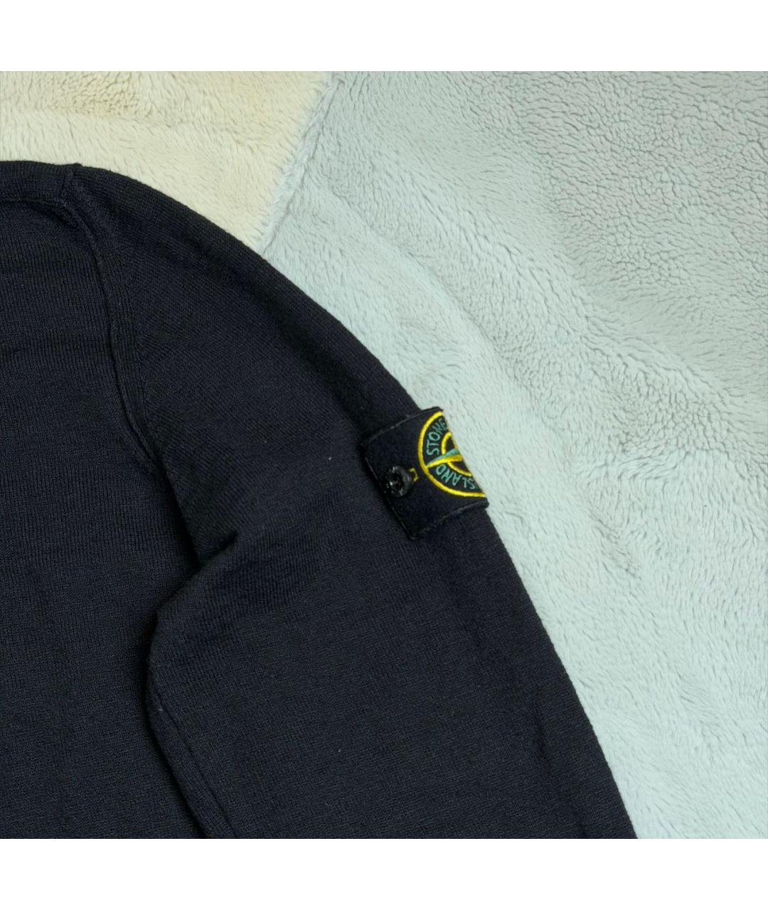 STONE ISLAND Черный хлопковый джемпер / свитер, фото 3