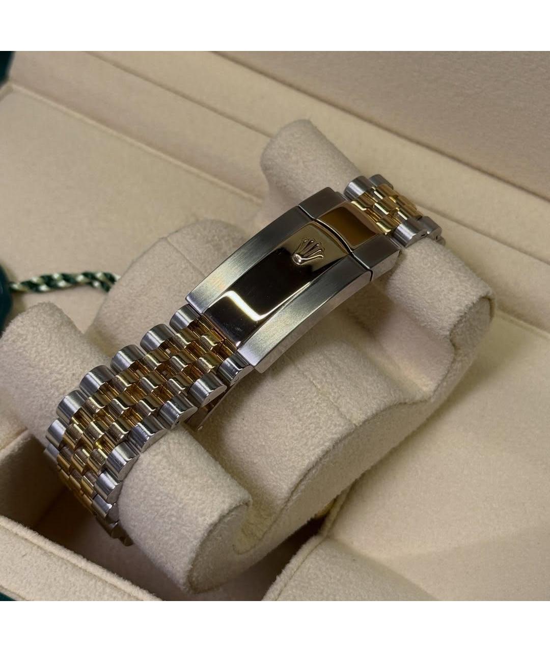 ROLEX Серые часы из желтого золота, фото 4