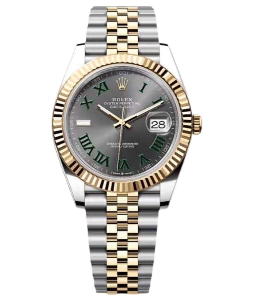 ROLEX Серые часы из желтого золота, фото 1